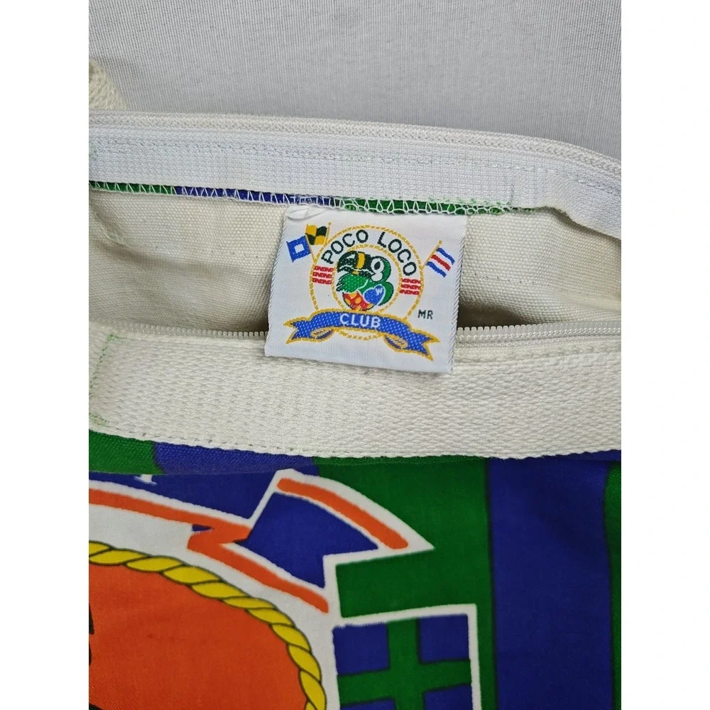 Vintage 1987 Poco Loco Club Mazatlan Mexico‎ Canvas Duffle Bag Parrot Neon 80s